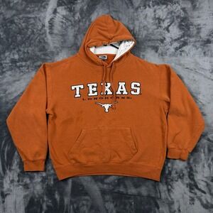 Stadium Athletics Hoodie Mens Large Orange Texas Longhorns Embroidered Pullover
